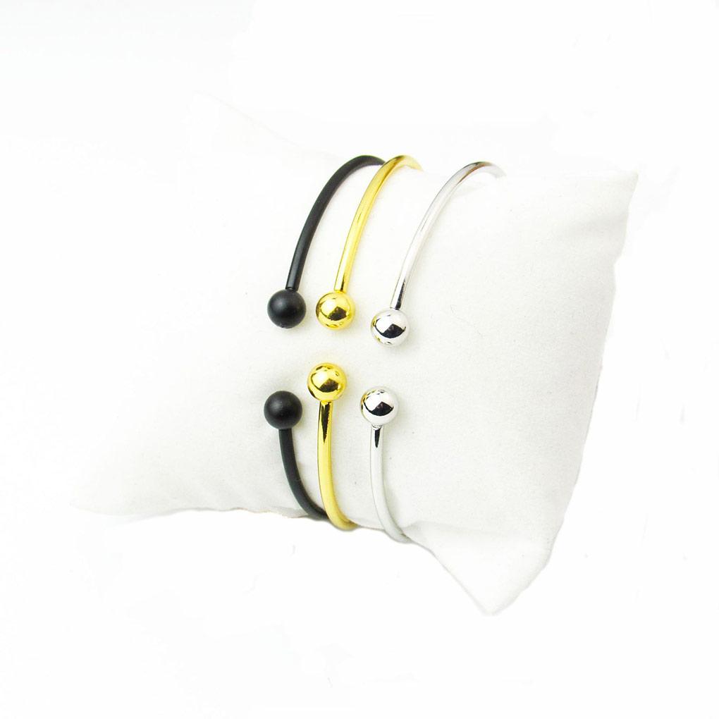 Woman Open Bracelet Silvery Plated Double Head Opening Bangle Adjustable Decorations Gilrs Mother Decor Jewelries Bangles