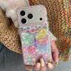 Colorful Rhinestone Butterfly Stand Phone Case for iPhone 17, 16 Pro Max, 15, 14