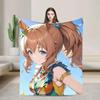 Uma Musume Mihono Bourbon Pretty Derby Anime Girl Cheerleader Flannel Throw Blanket for Kids and Picnics Soft Bedspread