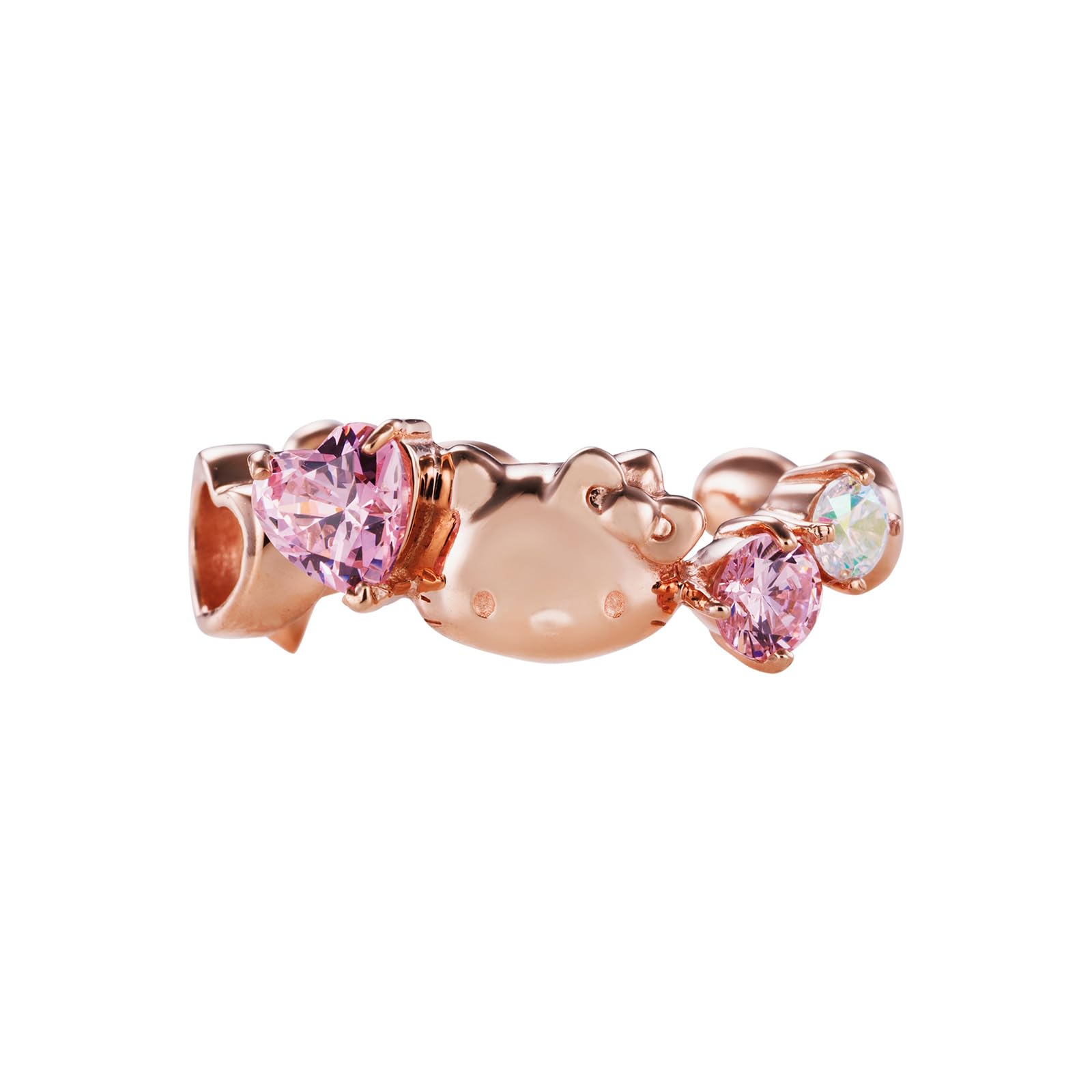 

Ear cuff Hello Kitty 50th anniversary Sanrio characters Silver 925 Cubic zirconia Pink [White Clover] SAKT50-E001PG рожевий