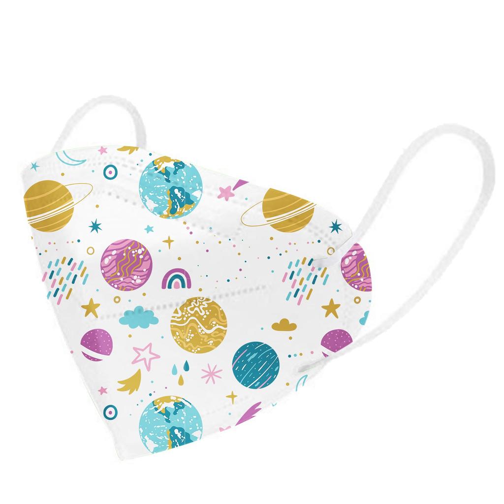 Children'S Printed High-Density Mask  Wind And Mist Pollution  Fi