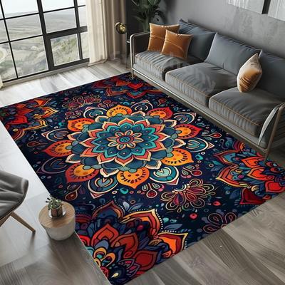 Bohemian Mandala Koberec Barevný 3D Tištěný Koberec Protiskluzový Velký Koberec pro Obývací Pokoj Ložnici Moderní Domácí Dekor