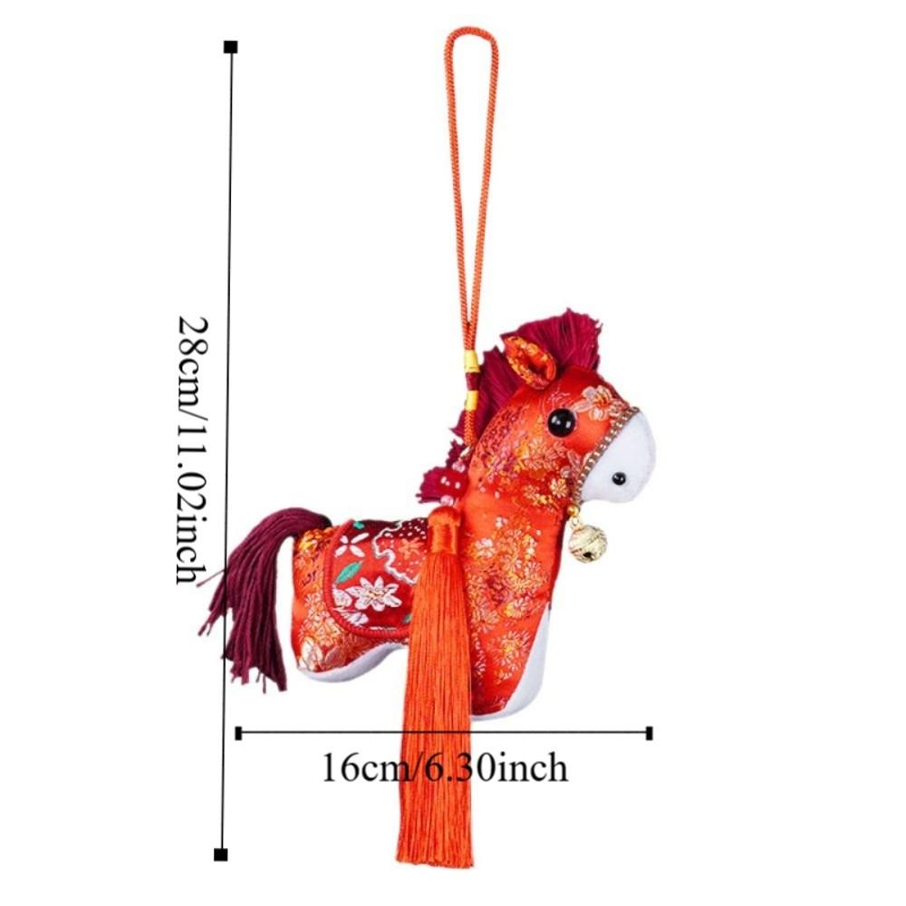 Plush Horse Keychain Cartoon Bag Pendant Cute Zodiac Pony Home Decoration  Birthday Gift