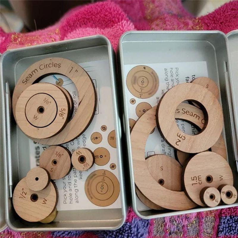 Aug. Jenerates Seam Circles, Wooden Circle Quilting Template, Circle Template Quilting Rulers And Template