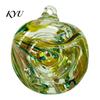 High Borosilicate Glass Spheres Hand Blown Ball Ornament, Colorful Christmas Hanging Decoration Reflective Baubles for Tree, Window, Patio,