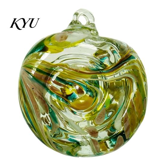 High Borosilicate Glass Spheres Hand Blown Ball Ornament, Colorful Christmas Hanging Decoration Reflective Baubles for Tree, Window, Patio,