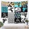 Dragon Tapestry Wall Hanging Western Wild Animal Room Decor Tapestries Kids Boys,Green Blue Purple Aurora Polyester Wall Blanket