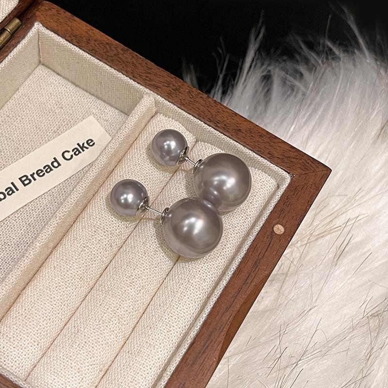 

Модные высококачественные серьги-иглы из серебра 925 пробы с французским ретро-жемчугом для женщин A1399 серый