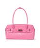 DEINET Crocodile Pattern Two-Way Bag In Pink