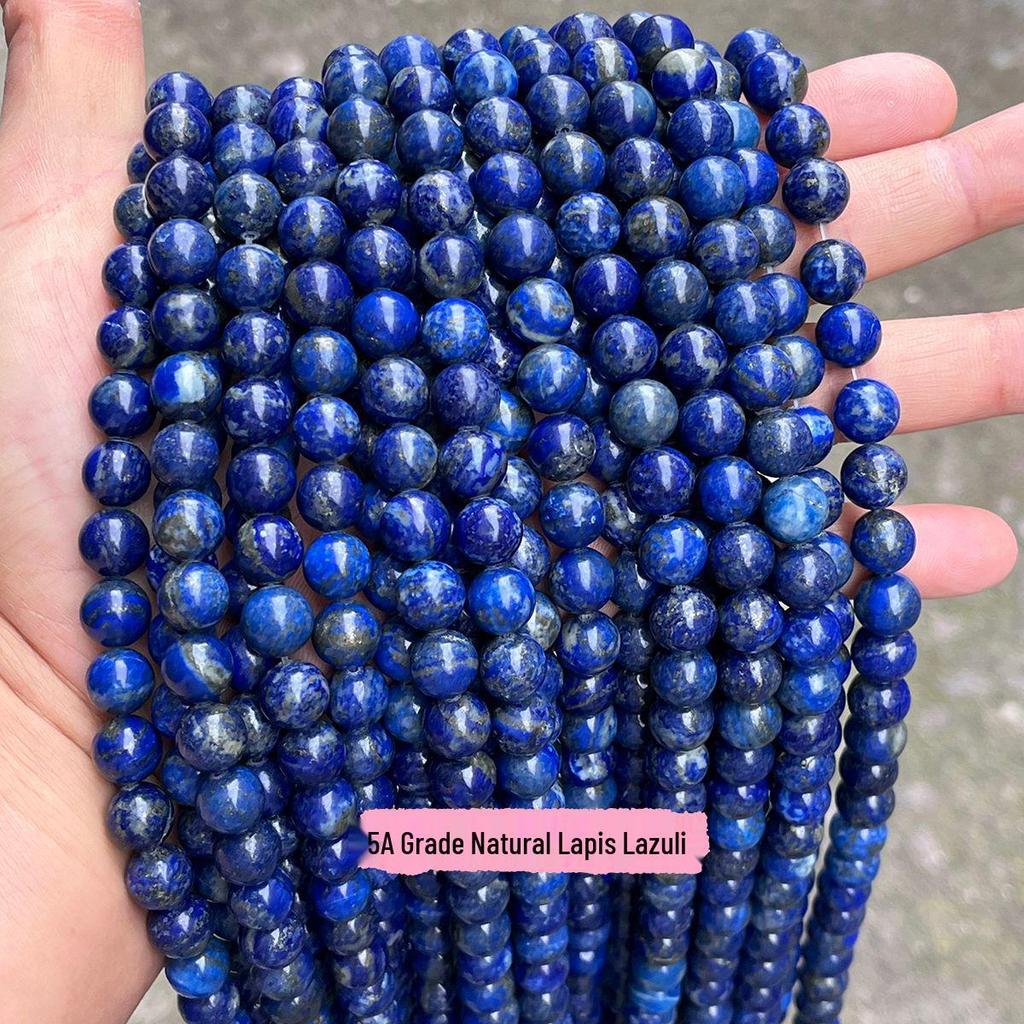 Natural Lapis Lazuli Loose Beads for DIY Jewelry, 5A Afghan Semi-finished Products