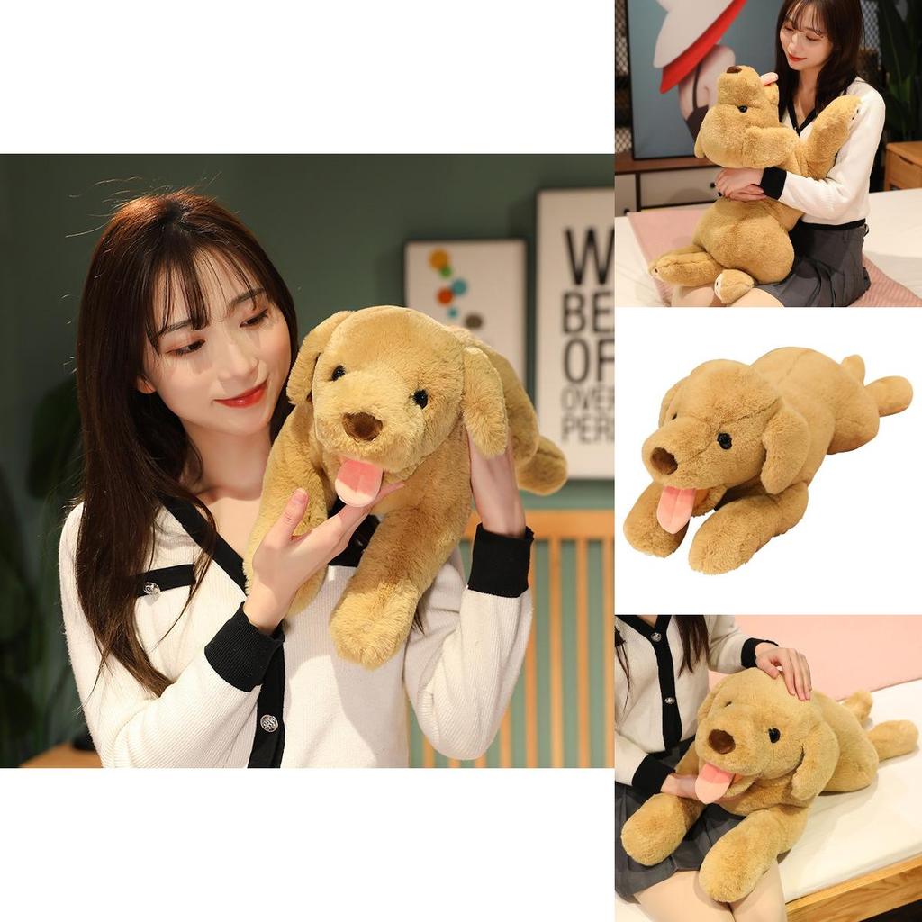 Plush Labrador Dog Toy With Prone Posture Design For Children And Sleep Comfort