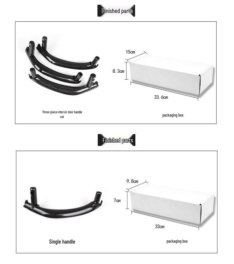 BMW X5/X6 F15/F16 Wewnętrzna klamka drzwi z fakturą włókna węglowego - listwa