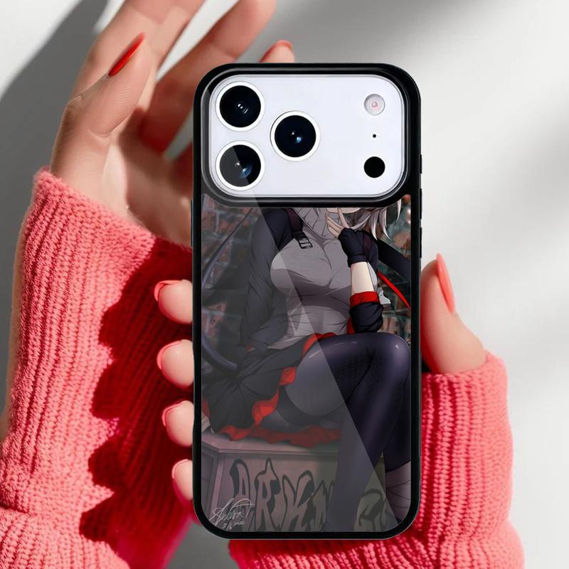 W Arknights Girl Phone Case for iPhone 17 Air 16e 15 14 13 Pro Max Back Cover for 12 11 Pro Coque