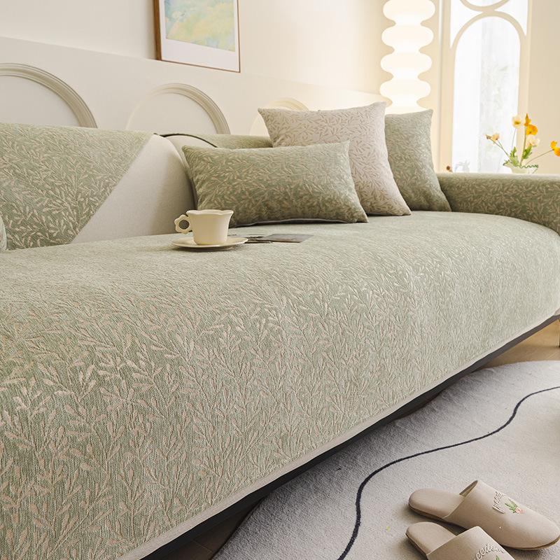 Chenille Jacquard Sofa Cushion Four Seasons General Fabric Anti-slip Cushion Simplicity Modern Home Furnishings Couch Cushion