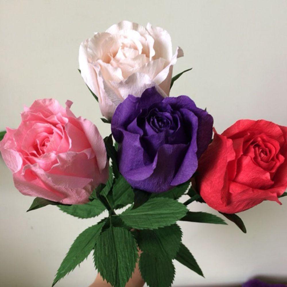 Wedding Party Decoration Flower Making Crinkled Roll Crepe Paper Wrapping Supplies Origami