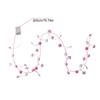 LED Pom Poms Fairy String Lights With 20 Pink Heart LEDs Battery Operated Romantic Garland Lights For Party Christmas Home Decor