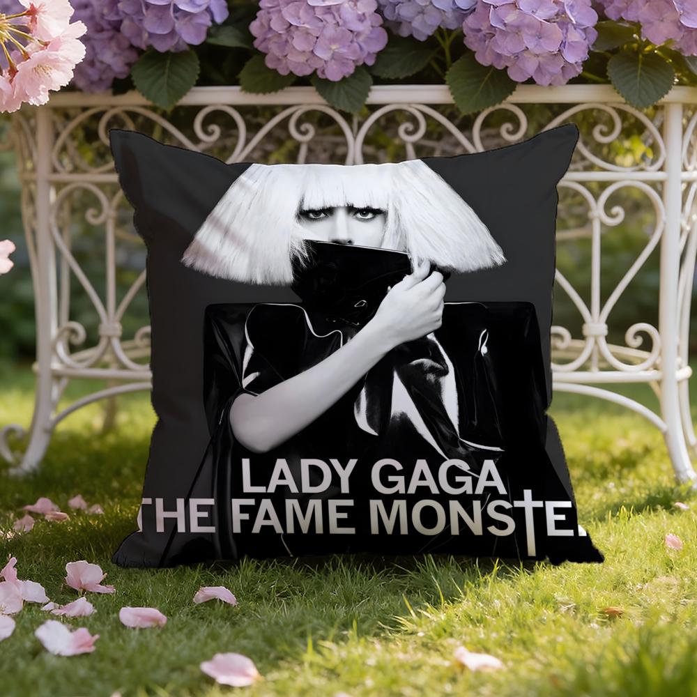American singerLady G-Gaga Cushion Cover Home & Car Dual-Scene Pillow Cover: Reversible for Premium Comfort