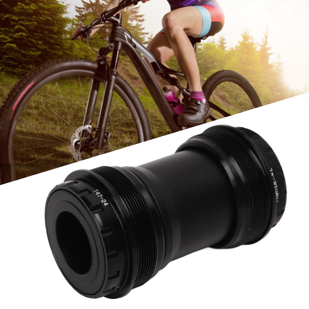 Bike Bottom Bracket Aluminum Alloy 24mm Thread Ceramic Bearings Road Bike Center Shaft