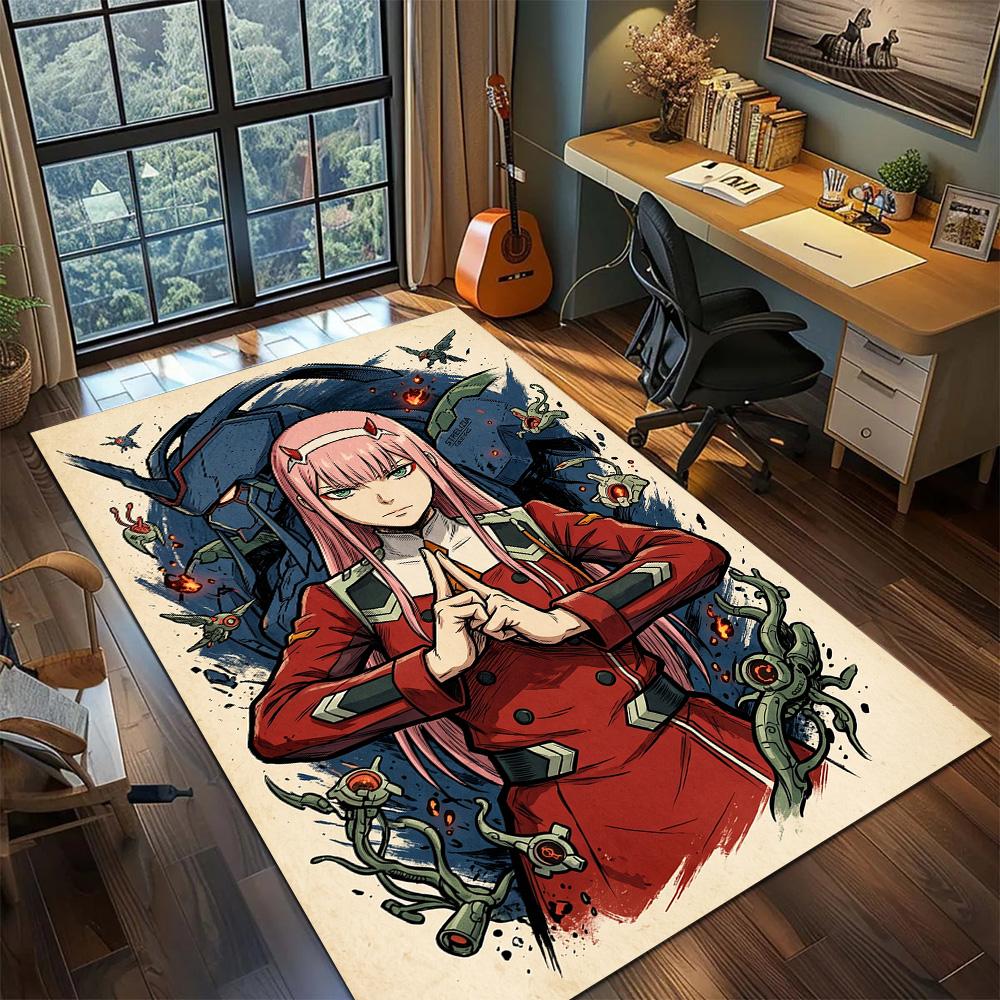 Darling in the Franxx Carpet Floor Mat Non Slip Washable Gamer Bedroom Large Area Home Room Decor YUN6512