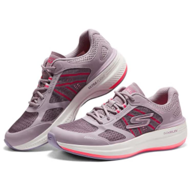 Skechers Go Run Comfortable Versatile Shock Absorbing Breathable Lightweight Low Top Casual Running Shoes Women Sneakers Pink 129113-MVE