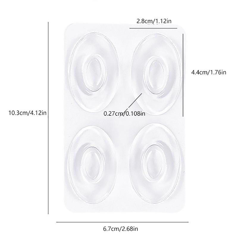 4Pcs Waterproof Toe Cushions Oval Gel Callus Pads From Rubbing Reusable Foot Corn Sticker Calluses Protector