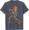 Skeleton Ice Hockey Halloween T-Shirt