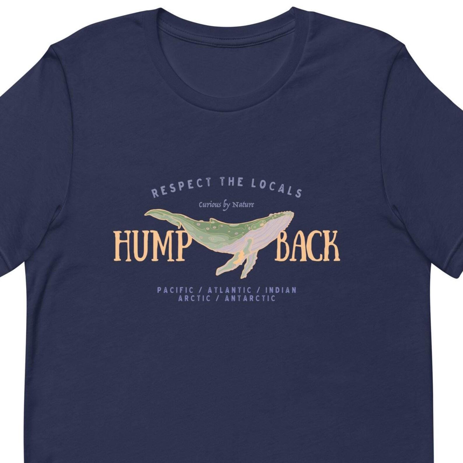 Humpback Whale Graphic T-Shirt, Ocean Life Tee L