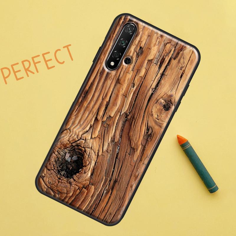 Oak Wood Texture Pattern For Huawei Nova 5T 9 10 SE 7i 8i 11i 12i Y60 Y61 Y70 Y72 Y73 Y90 Y91 P20 P30 P40 Lite Case