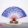 Ancient Chinese Style Golden Portable Folding Fan Bamboo Ribs Japanese Decor Stage Fan Girl Hanfu Dance Performance Hand Fan