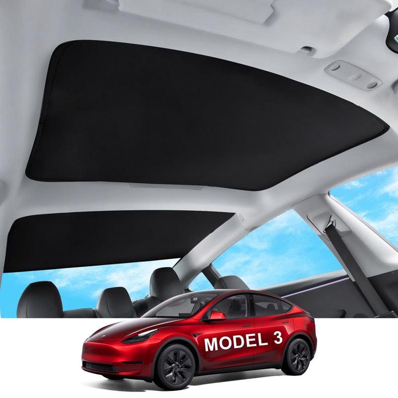 2-Piece Tesla Model Y/Y3 Enhanced Roof Sunshade with UV & Heat Protection