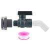 Rain Barrel Spigot Kit With 3/4 Inch PVC Ball Valves Adapters For Water Tank Garden Irrigation Accessories