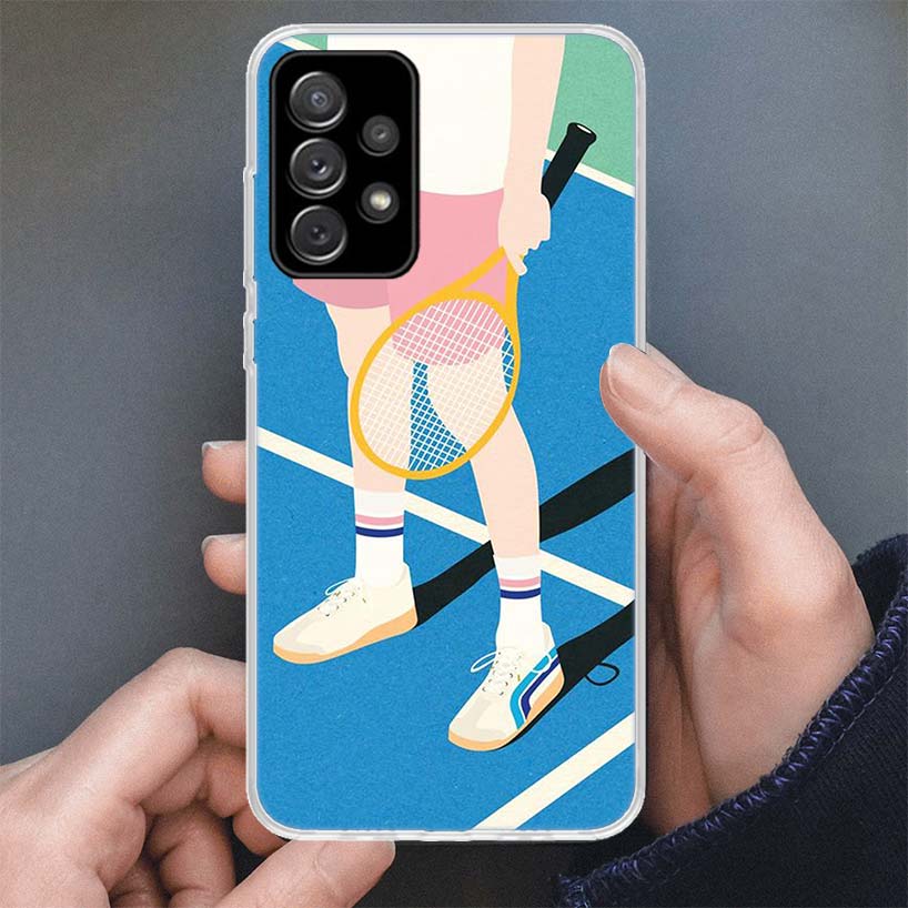 Tennis Sport Phone Case For Samsung Galaxy A16 A56 A15 A55 A14 A54 A13 A53 A36 A35 A34 A33 A26 A25 A24 A23 A05S A04S A03S A15 A5
