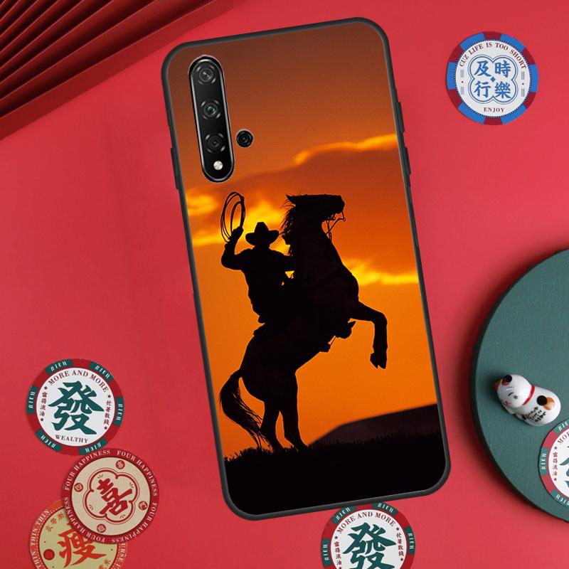 Rodeo Cowboy Lasso Horses For Huawei Nova Y73 Y72 Y61 Y91 Y90 Y70 Y60 12s 12i 11i 8i 9 10 SE P60 Pro P30 P40 Lite Case