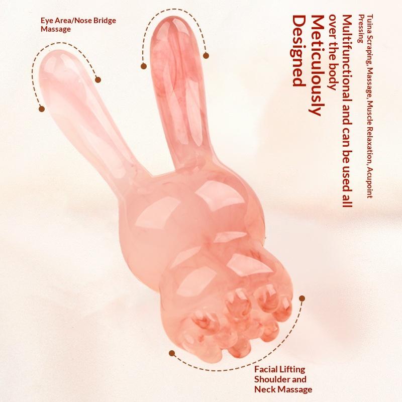 Multifunctional Resin Nose Scraping Massager Facial Scraping Massager Head Scalp Massage Comb Rib Shifting Rod Acupoint Stick