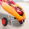 Wózek na canoe aluminiowy Wózek na kajak Wózek na deskę surfingową Składany z paskiem Koła ze sztucznej skóry Srebrny do 75 kg 68 x 44,5 x 40 cm