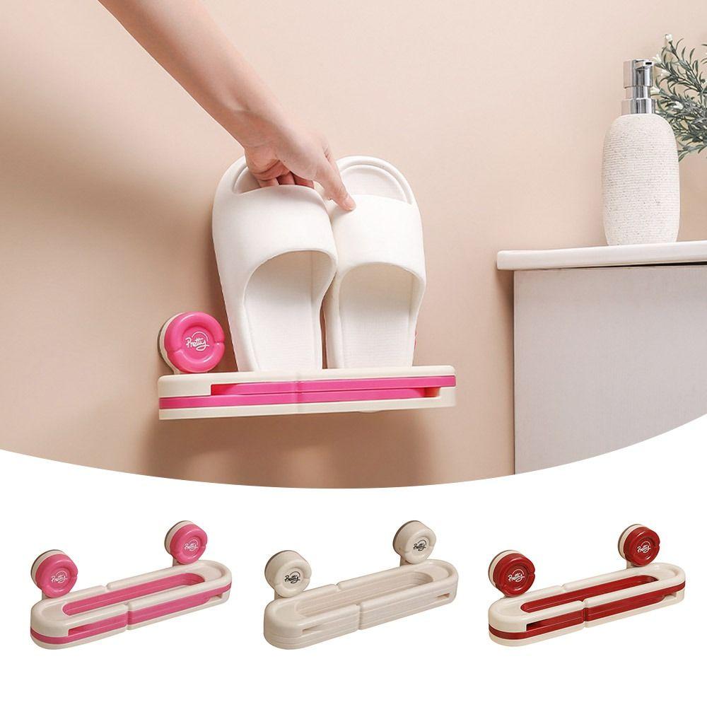 

Suction Cup Bathroom Storage Rack Traceless Towel Rack Durable Shoe Rack рожевий
