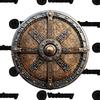 Décoration Murale Métallique Ronde Style Viking Guerrier Rétro