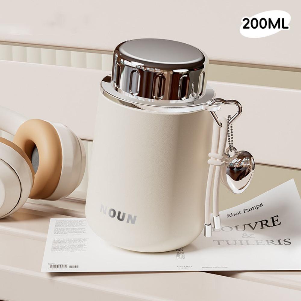 

Cute 200ml Vacuum Cup Pocket Insulation Or Cooling Stainless Steel Cup Thermal Mug for Boys and Girls 50ml бежевий