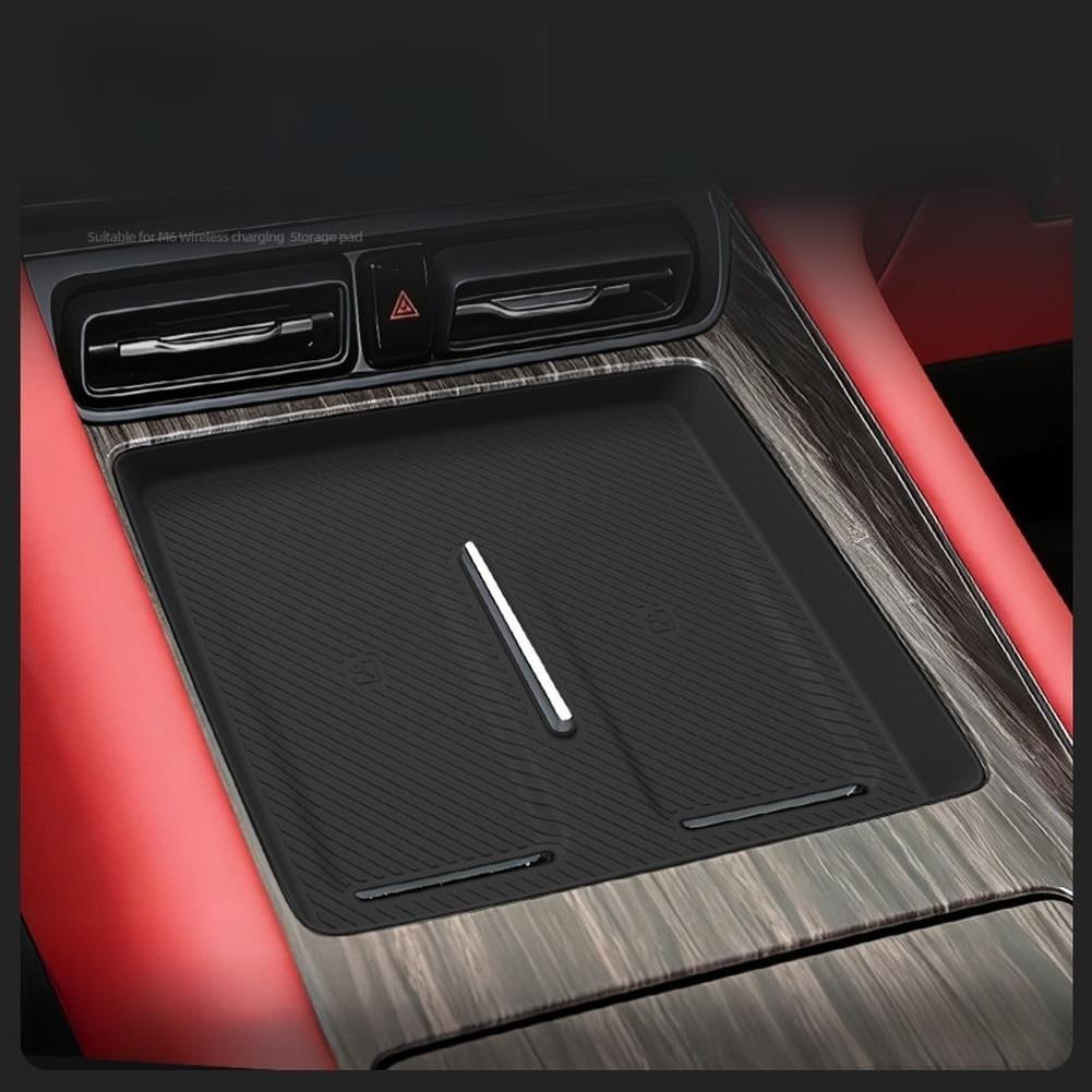 Non Slip Silicone For Wireless Charging Mat for M6 2026 Center Console Anti Scratch Pad 20.4 x 18.1 x 2.1 cm BlackGood product
