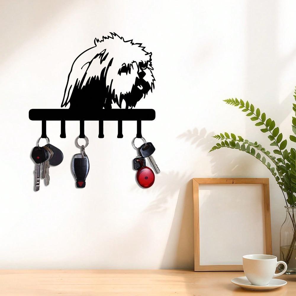 Moderner Hunde Schlüsselhalter Wandmontierte Aufbewahrung für Eingangsbereich Wohnzimmer