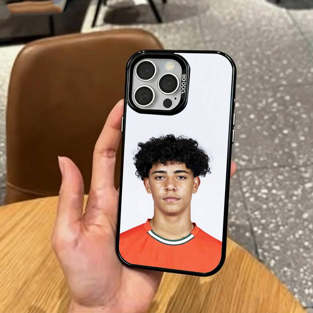 

Mini Ronaldo Cristiano Jr Phone Case For iPhone17,16,15,14,13,12,11 Plus,Pro Max Colored Silver Plated Inside Cover iPhone16promax
