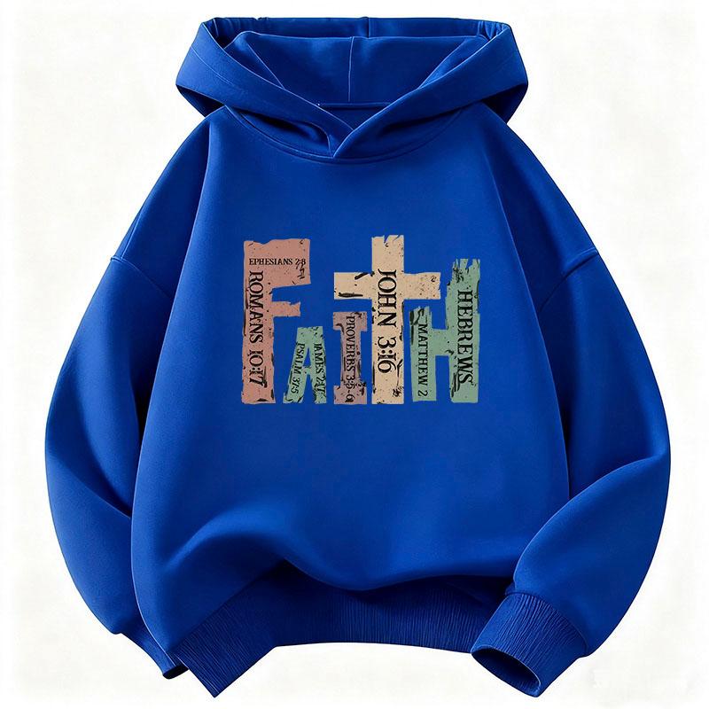 Vintage Faith Colorful Design Hoodie Kids Children's Sweatshirt Hoody Casual Hoodies for Boys Girls Clothes