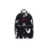 Heritage Color Block Logo Print Zipper Fabric Backpack Unisex Backpack Black DQ5956-010