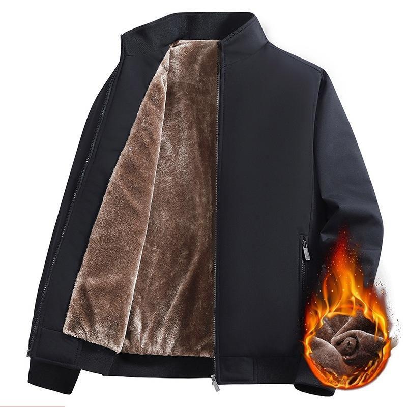 New Style of Executive Cotton Jacket for Men Middle-aged and Elderly Men's Jacket Plus Cotton Thickened