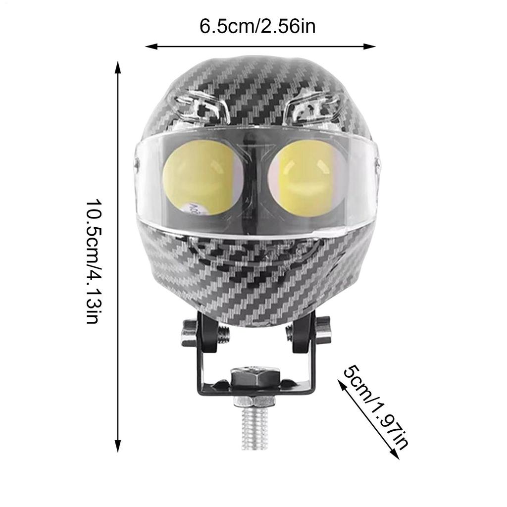 Motorcycle Fog Lights Waterproof LED Spotlight Helmet Shape Double Color Flash Motorcycle Work Light For Road Touring Outdoor