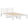 Bed Frame with Headboard White 120 x 190 cm Solid Pine Wood