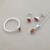 Karneol Schmuckset, 925er Sterlingsilber, Geschenk für Sie, Damenschmuck, Valentinstagsgeschenk