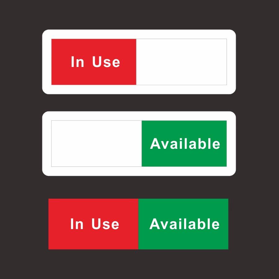 Acrylic Sliding Occupied/Vacant Toilet Door Sign with Magnetic Adhesive
