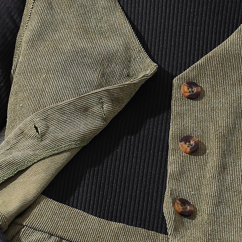 Children's Suit Autumn and Winter New Waistcoat Cardigan + Long-sleeved Knit Shirt + Trousers Girls 6-12Y Children's Clothing