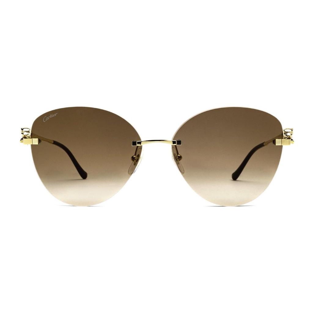 Cartier Butterfly Metal Sunglasses Men sunglasses Gold CT0269S002